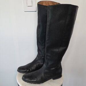 Corso Como Black Leather Boots Size 7